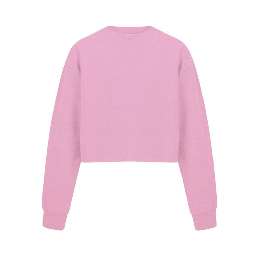 Miso Womens/Ladies Crop Sweatshirt / Pink